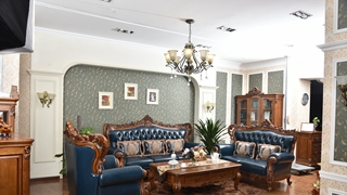 Antique Mirror F030-1 and the living room