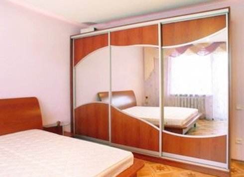 glass mirror in the bedroom